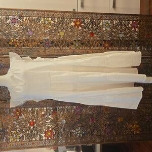 Label Of Love Womens Sleeveless Ruffled V-Neck Boho Midi Dress White Size Large
